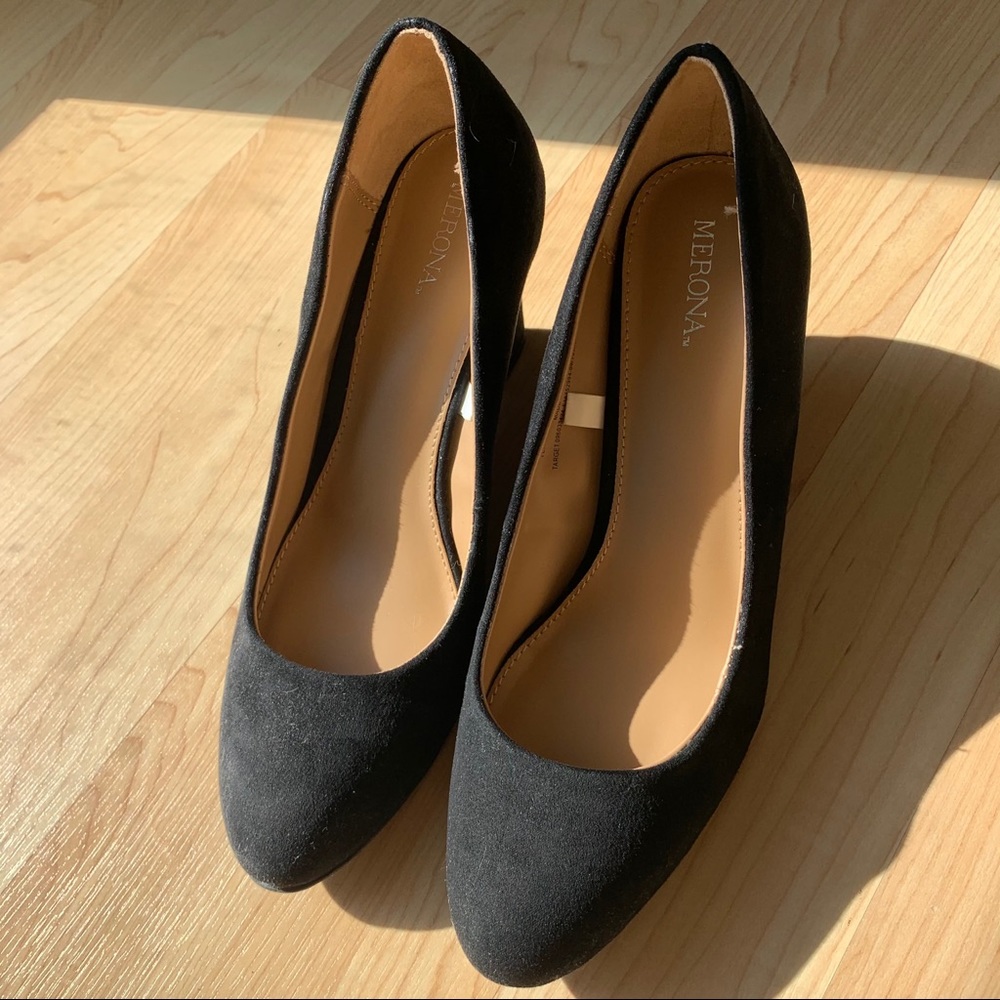 Merona black wedge 3.5-inch heel